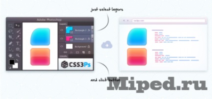 Cum de a converti fișier PSD la codul css folosind Photoshop plugin