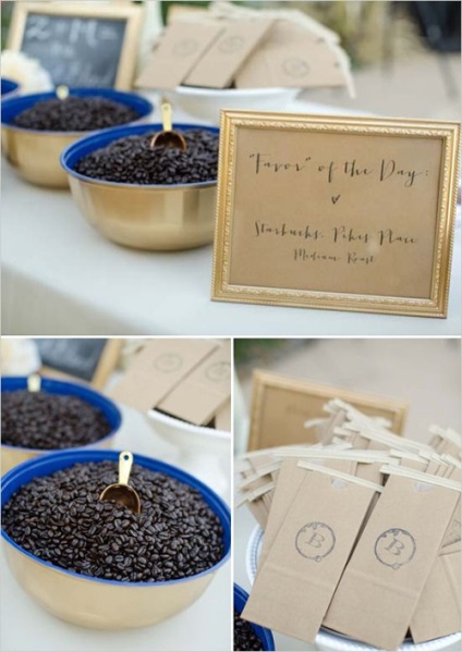 Cafea și ceaiul ca un cadou pentru oaspeții de la rubrica de cadouri pentru oaspeți pentru o nuntă - un nuntă este despre nunta!
