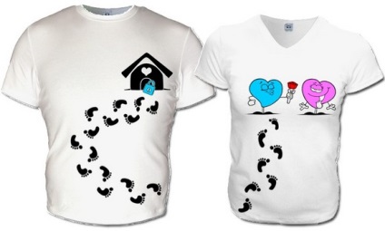 Tricouri pentru perechi creativ pentru iubitori, fuziune de stiluri