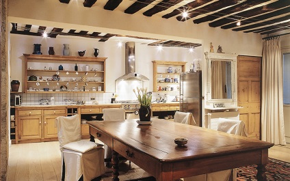 Bucătărie-cameră de zi în stil italian de fotografie pe