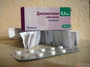 A gyógyszer gyógyszerei dexamethasone - injekciók, tabletták, dropperek