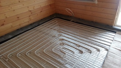 Instalarea de video podea încălzită cu apă