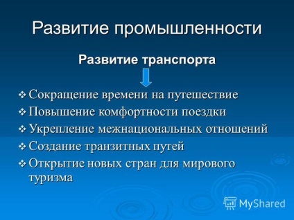 Prezentare privind revoluția industrială și impactul acesteia asupra dezvoltării turismului în țările și țările europene