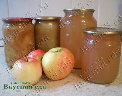 Pregătirea sucului de mere pentru iarnă - suc de mere în sucul de gătit - mâncare delicioasă