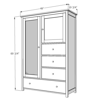 Dimensiunile dulapurilor cu ușă glisantă (desene)