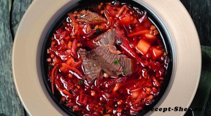 Borsch recept a szakács, szakács