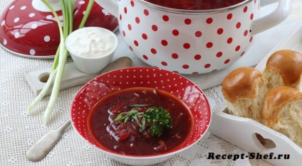 Borsch recept a szakács, szakács