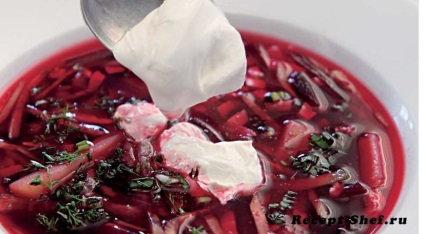 Borsch recept a szakács, szakács