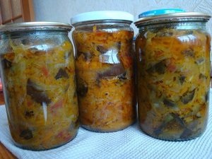 A recept a főtt gomba sózott káposzta káposztával a télen