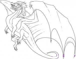 Desenați un dragon care zboară în etape