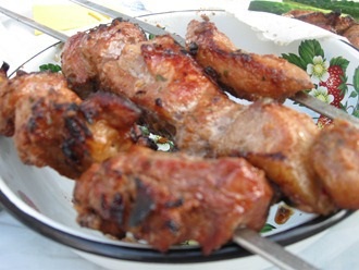 Shish kebab sertésből délen