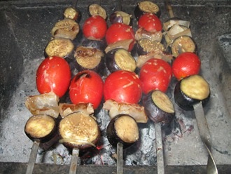 Shish kebab din carne de porc în sud