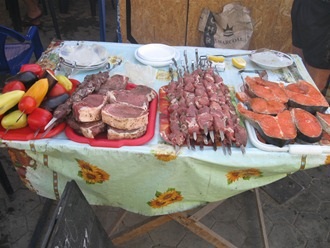 Shish kebab din carne de porc în sud