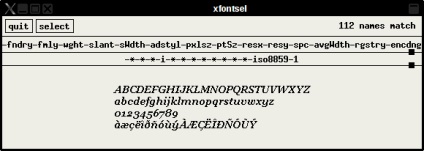 Fonturi în subsistemul de font încorporat în linux x-server