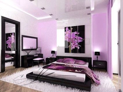Liliac caracteristici de design dormitor