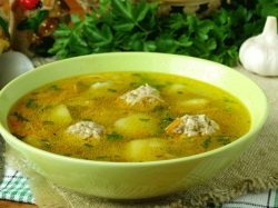 Supă cu chifteluțe și vermicelli, gătit, conținut caloric, rețetă cu fotografie
