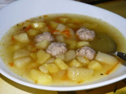Supă cu chifteluțe și vermicelli, gătit, conținut caloric, rețetă cu fotografie
