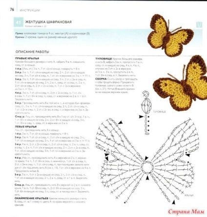 Kötésminták a pillangóknak kötőtűvel - kötési minták »kötés és horgolás