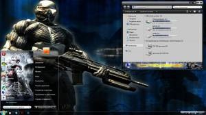 Tema crysis 3 - temă în stilul jocului krayzis pentru Windows 7