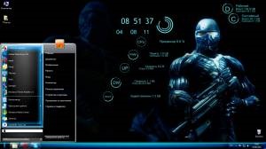 Theme crysis 3 - téma a stílus stílusában a krayzis a Windows 7