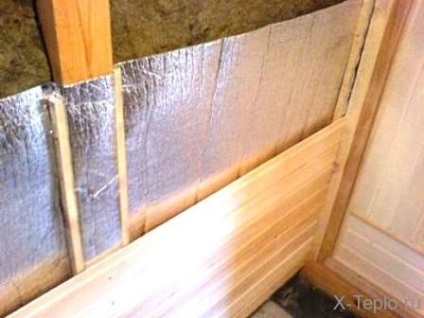 Izolarea termică a pereților de saună