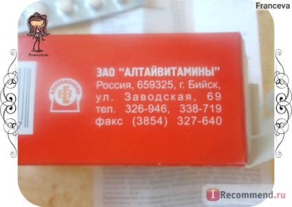 Vitaminok Altayvitaminok zao angiovit - ♥ folsav, № 6 és ¹12 minden tabletta! Nem kell