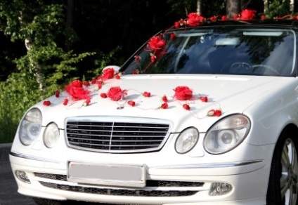 Flori vii - decorare auto - paradis de nunta