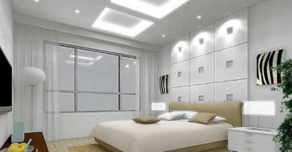 A hálószobában fekszik az ágy fölött, hogyan lehet választani, a belsőépítészet