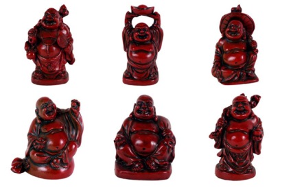 Ce figurine din porțelan chinezesc ale divinității, buddha, dragon