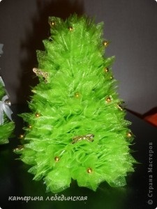 Karácsonyfa organza