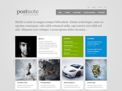 Gk postnote - șablonul blog personal pentru joomla