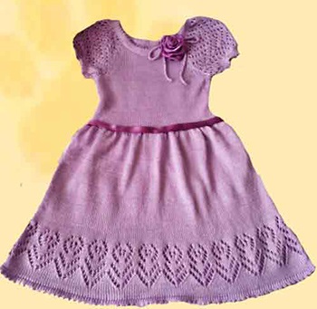 Idei pentru rochii pentru copii pe o mașină de tricotat