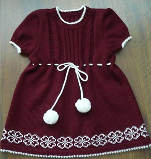 Idei pentru rochii pentru copii pe o mașină de tricotat