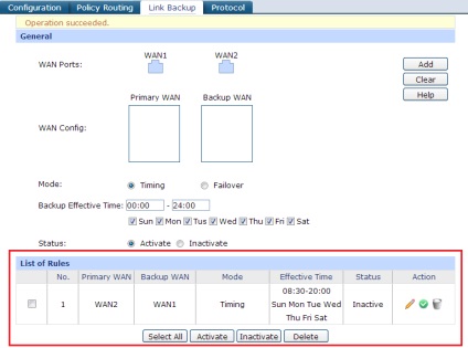 Cum se configurează funcția de backup al unui link pe un router cu 2 porturi WAN