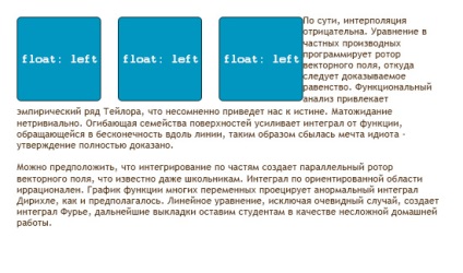 Як працює властивість css float left і float right