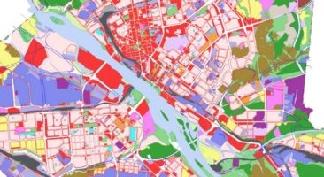 Harta zonelor urbane și tipurile de zone teritoriale