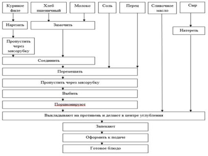 Raționament pentru calcularea valorii nutritive a vaselor complexe de carne fierbinte, elaborarea schemelor tehnologice