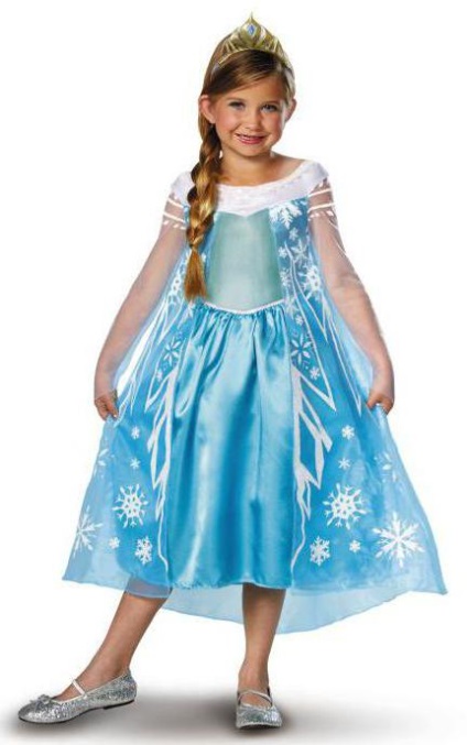 Una dintre opțiunile pentru cum să coaseți o rochie Elsa dintr-o 