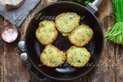 Fritters a cukkínból, recept gyors és ízletes