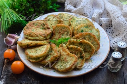 Fritters a cukkínból, recept gyors és ízletes