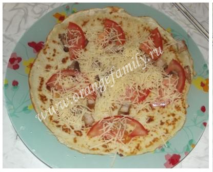 Pizza pentru copii cu clătite