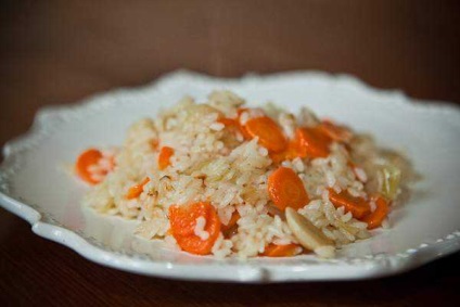 Orez cu legume (pilaf slabă) - o rețetă pentru gătitul modern cu o fotografie