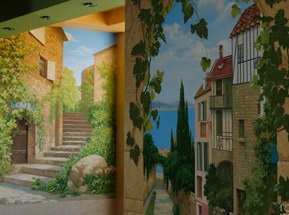 Pictura biroului - desene pe pereți - pictura zidurilor