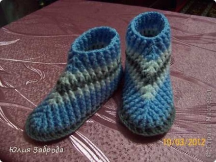 Pantofii de papuci tricot un creion