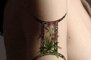 Tattoo ikrek fotók - konstelláció férfi és női tetoválás, mester tetováló mester