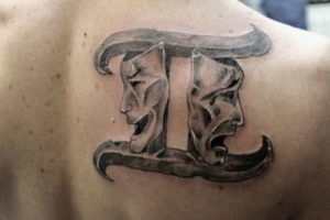 Tattoo gemeni fotografie - constelație în tatuaje de sex masculin și feminin, maestru master tatuaj