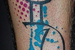 Tattoo ikrek fotók - konstelláció férfi és női tetoválás, mester tetováló mester