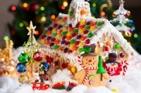 Az európai karácsonyi pulyka, liba és sok édesség, asztal, új év, érvek és tények hagyományai