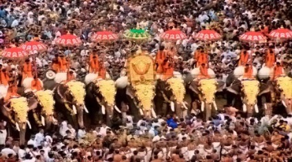 Thrissur puram - festival de elefanți din India - o sărbătoare națională