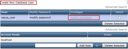 Gestionarea privilegiilor de utilizator mysql